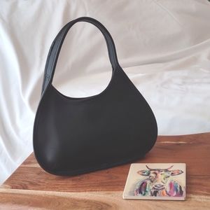 Vintage Coach (1990s) 9027 Black Leather Mini Hobo Bag